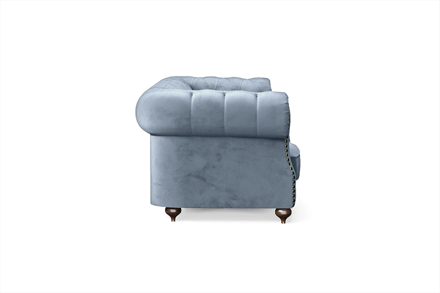 Bitonto 3 Seater Sofa Baby Blue Velvet