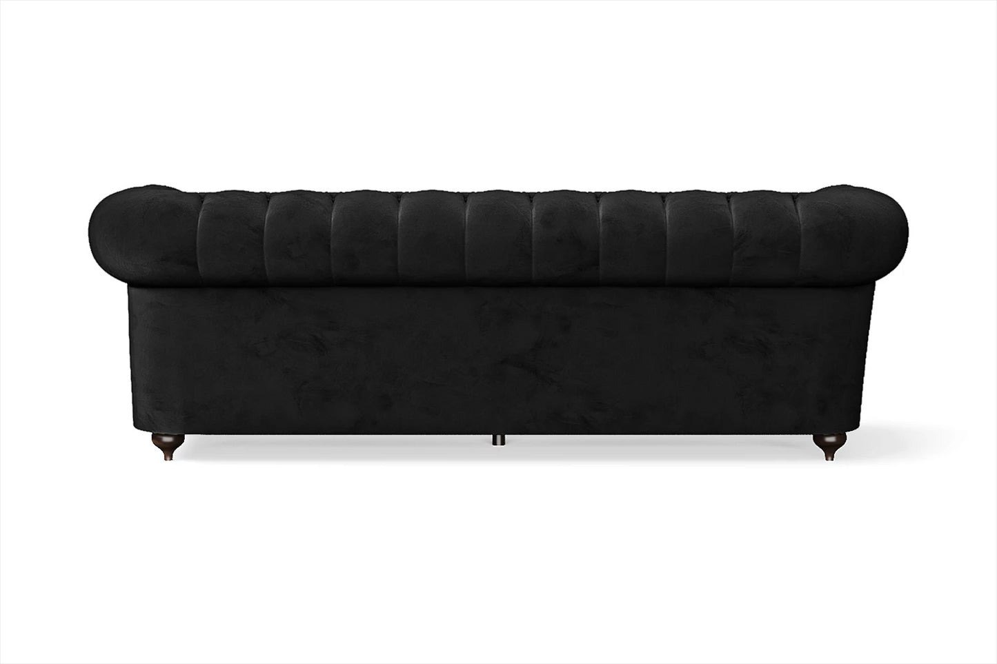 Bitonto 3 Seater Sofa Black Velvet