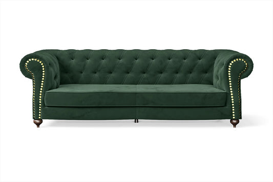 Bitonto 3 Seater Sofa Green Velvet