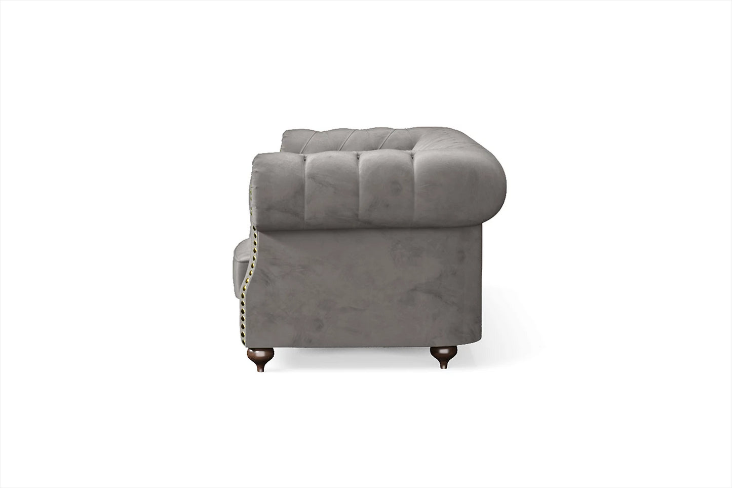 Bitonto 3 Seater Sofa Grey Velvet