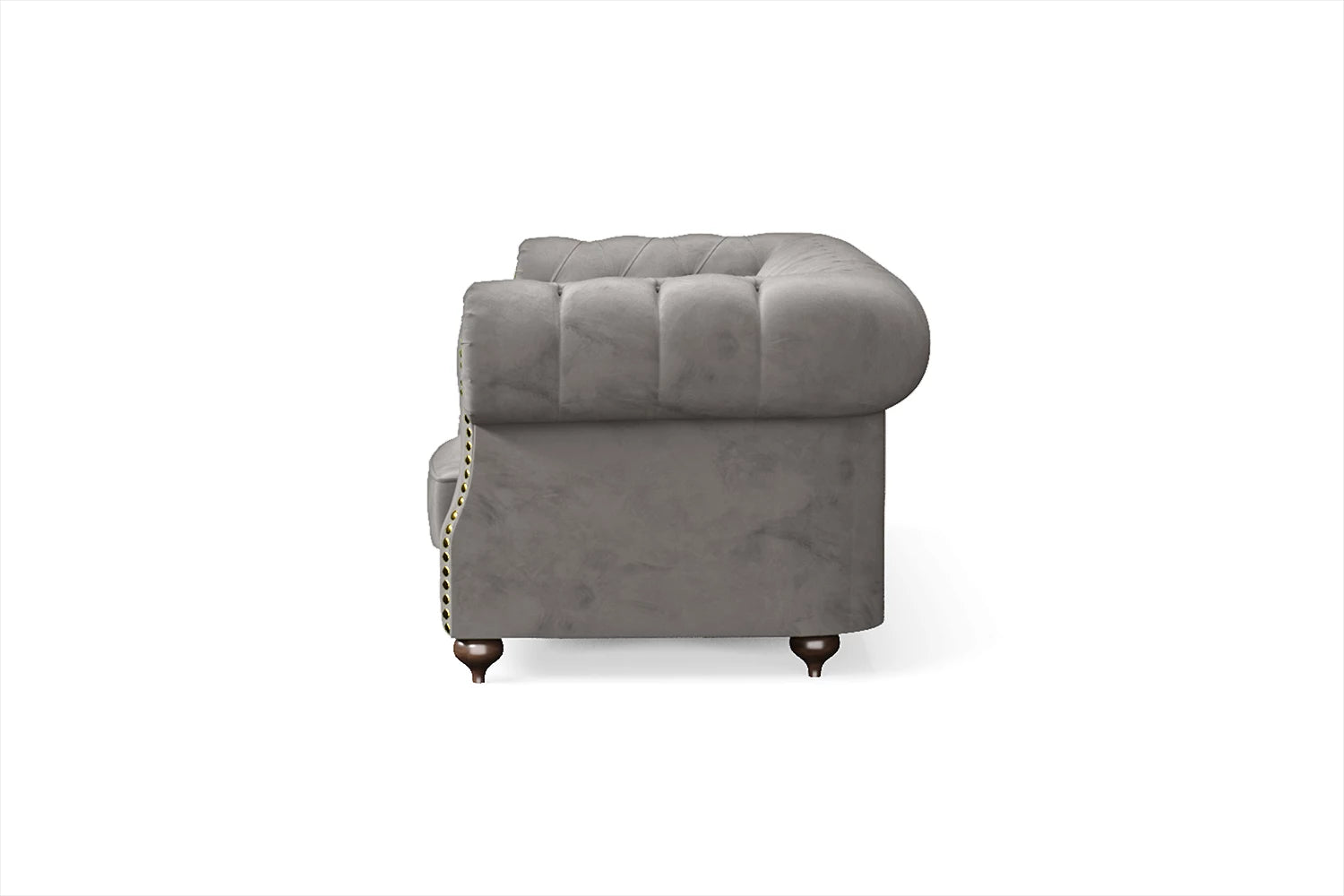 Bitonto 3 Seater Sofa Grey Velvet