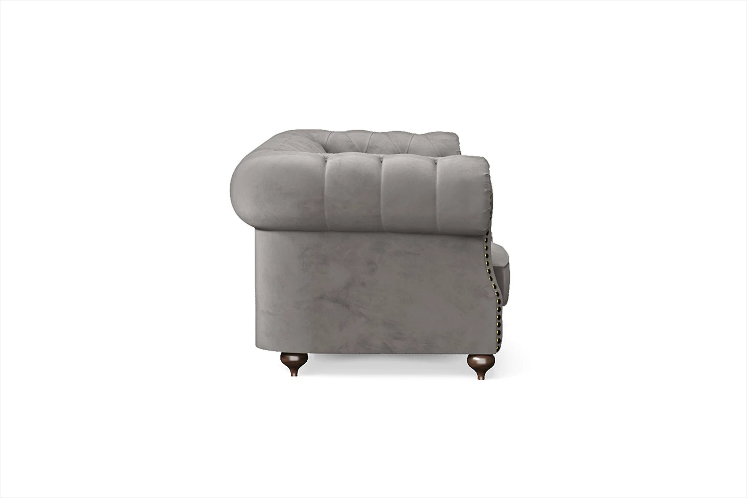 Bitonto 3 Seater Sofa Grey Velvet