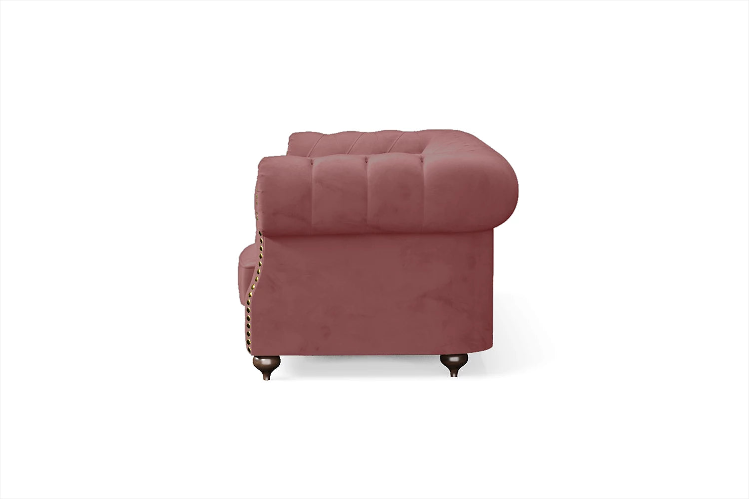 Bitonto 3 Seater Sofa Pink Velvet