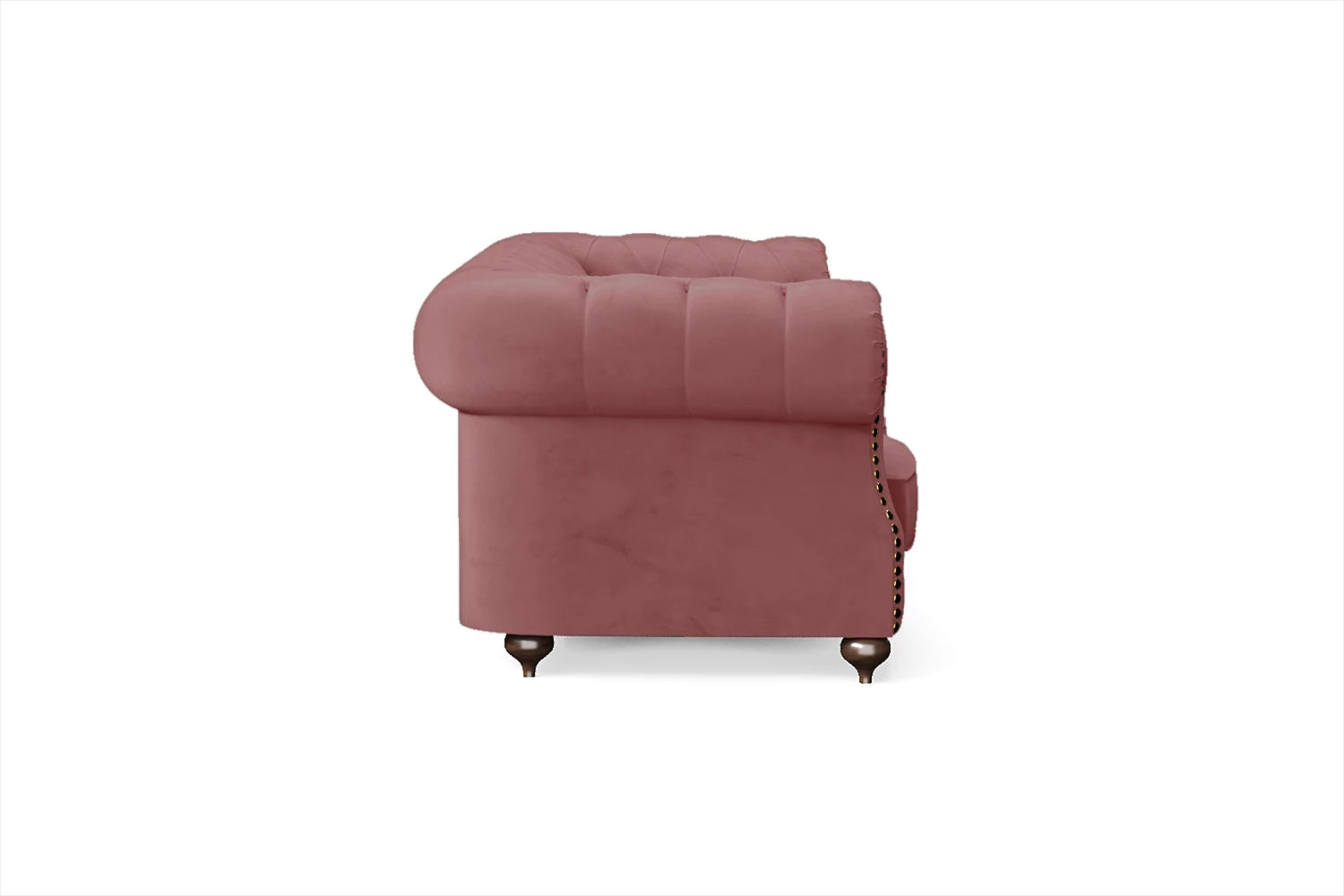 Bitonto 3 Seater Sofa Pink Velvet