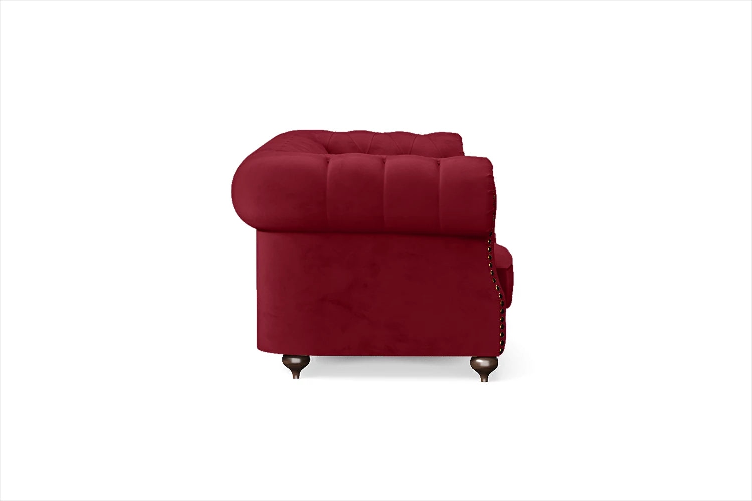 Bitonto 3 Seater Sofa Red Velvet