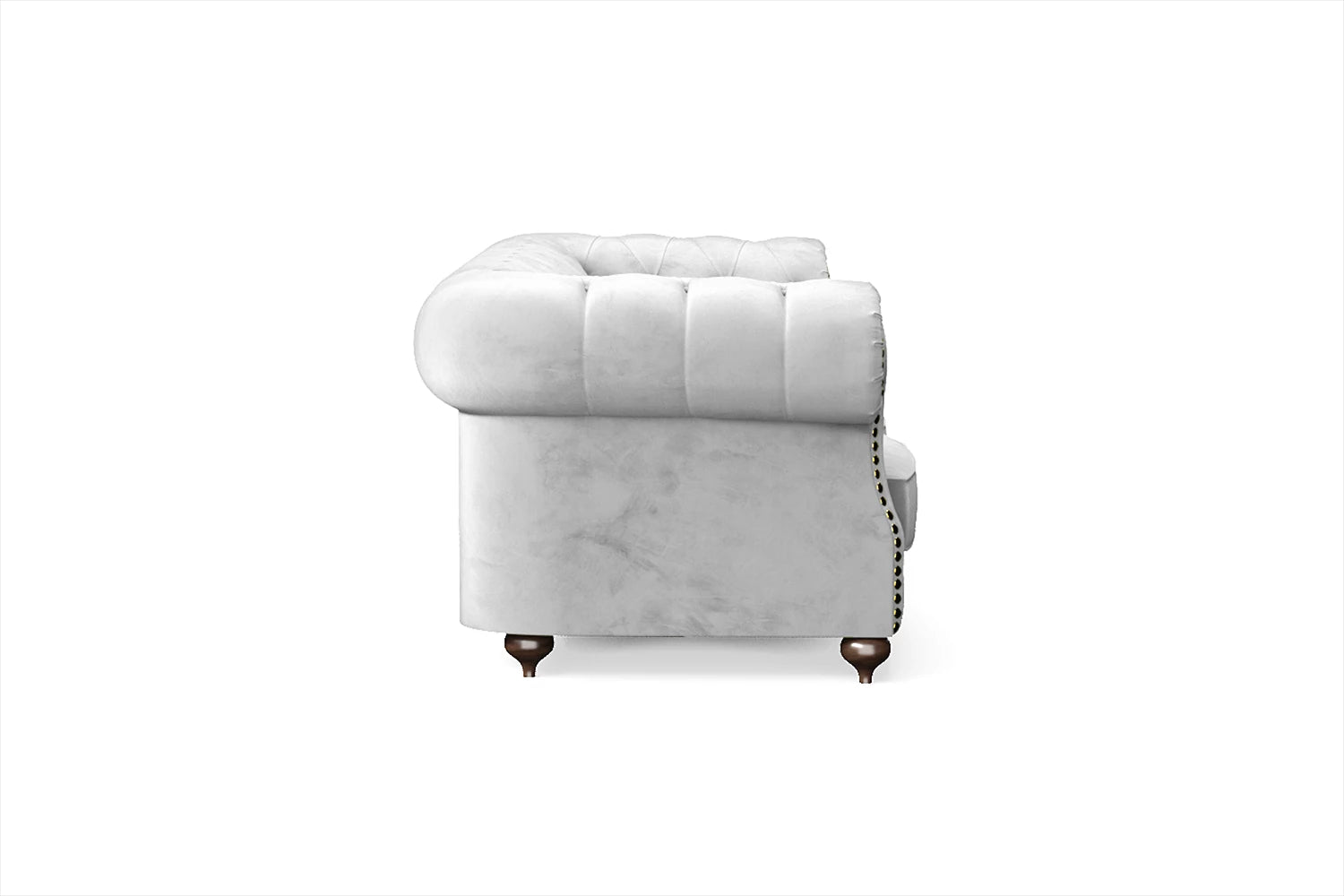 Bitonto 3 Seater Sofa White Velvet