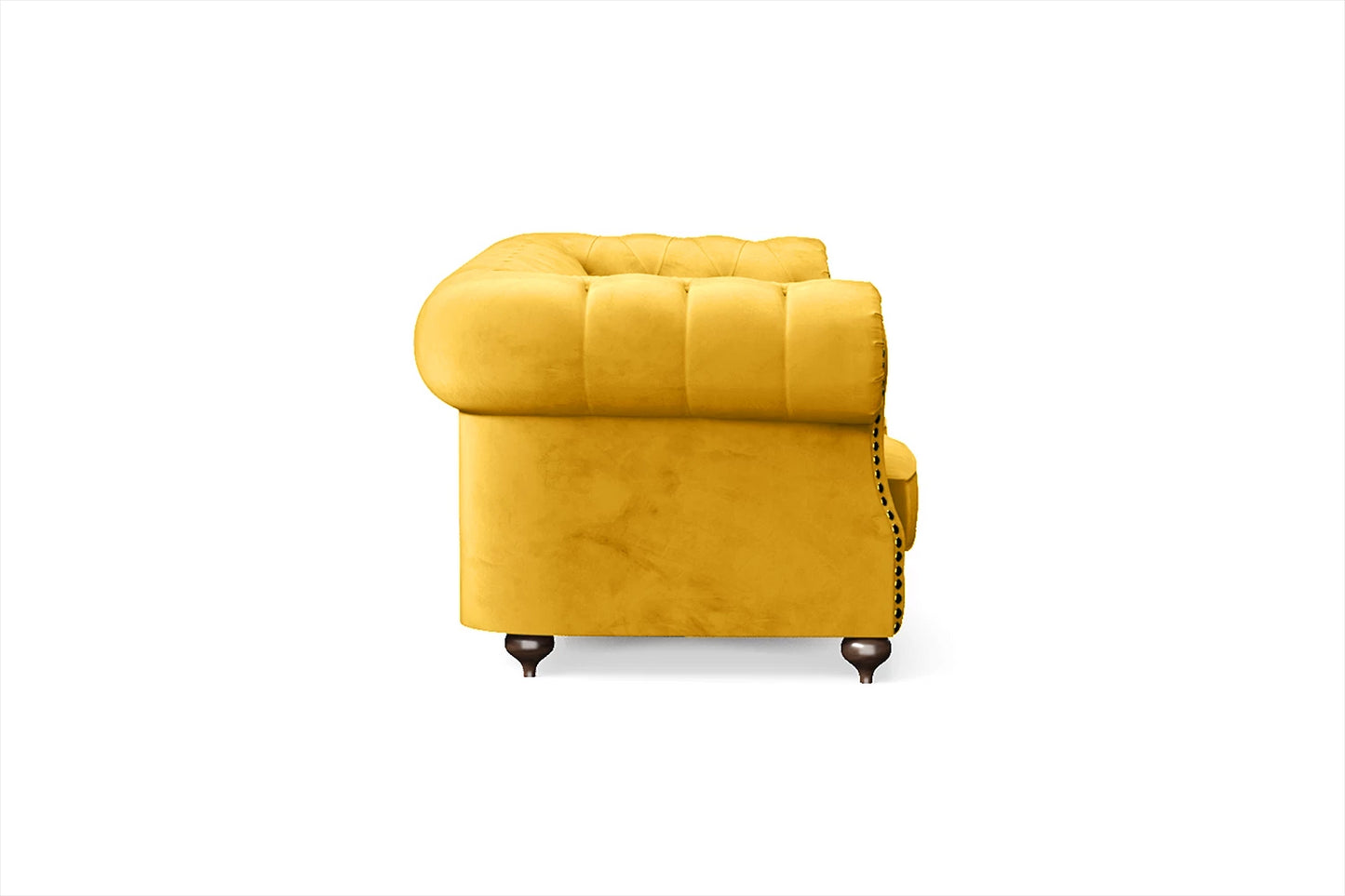 Bitonto 3 Seater Sofa Yellow Velvet