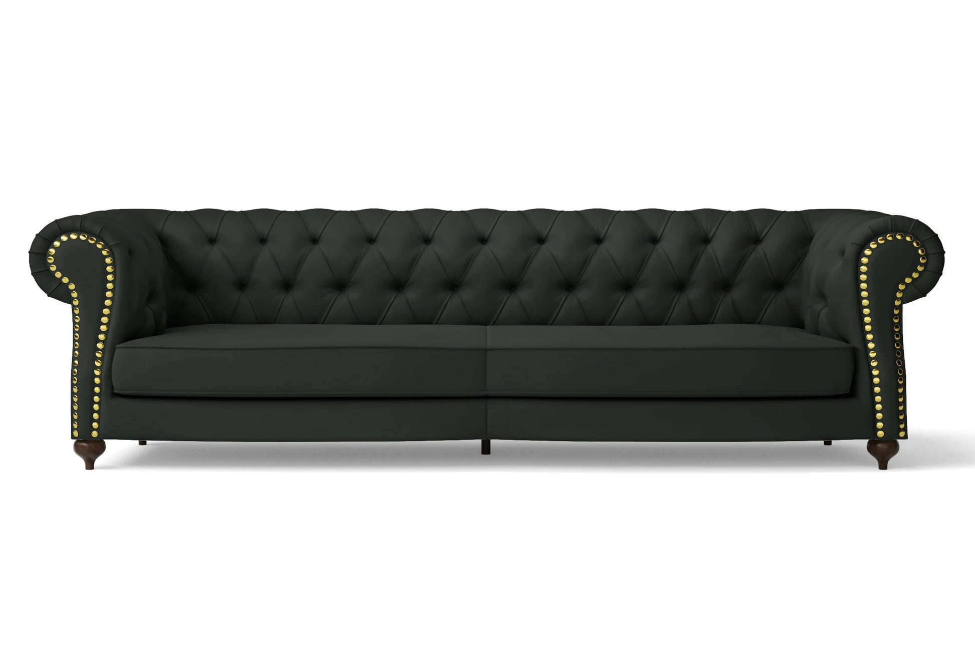 Bitonto 4 Seater Sofa Green Leather