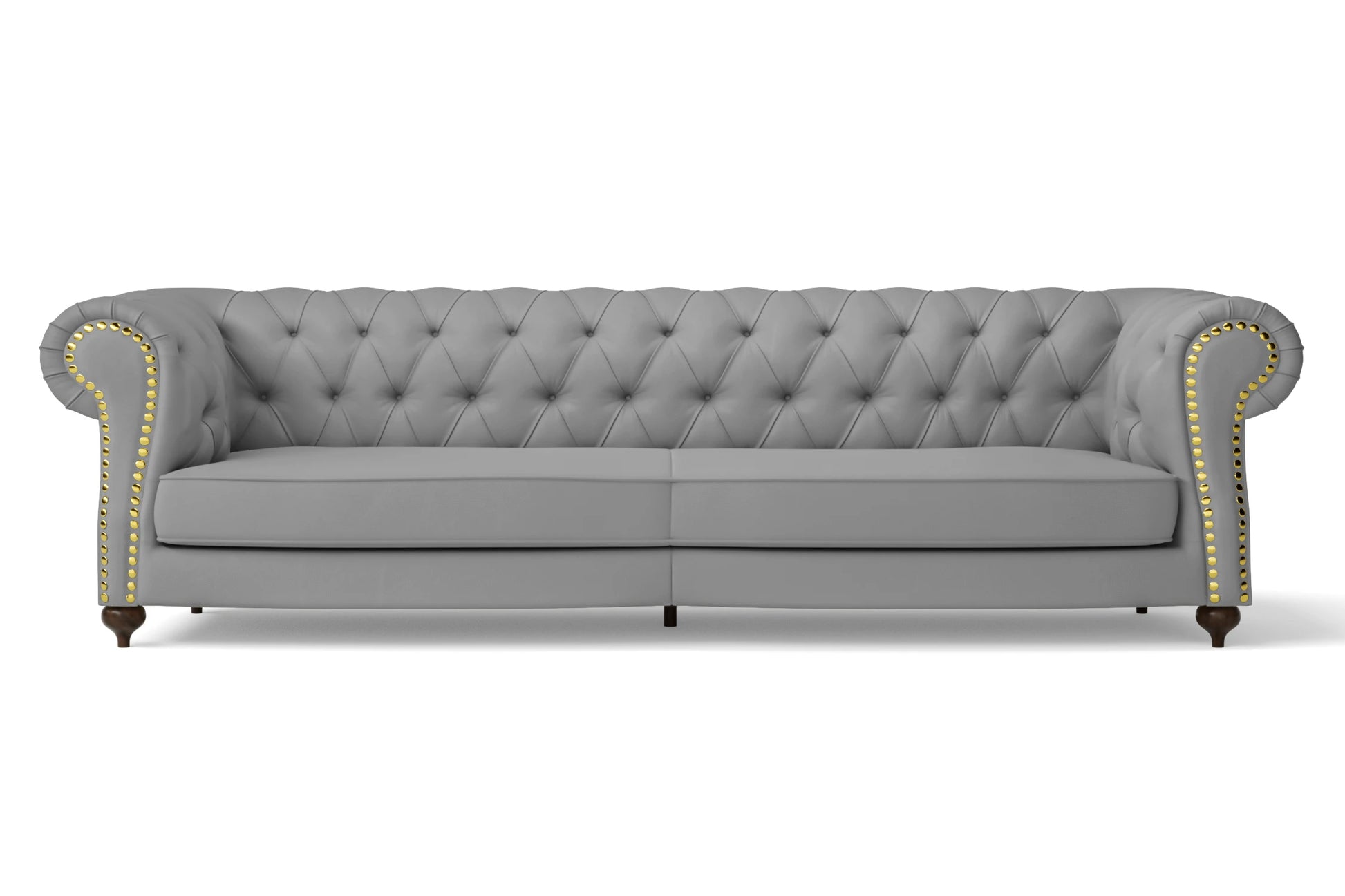 Bitonto 4 Seater Sofa Grey Leather