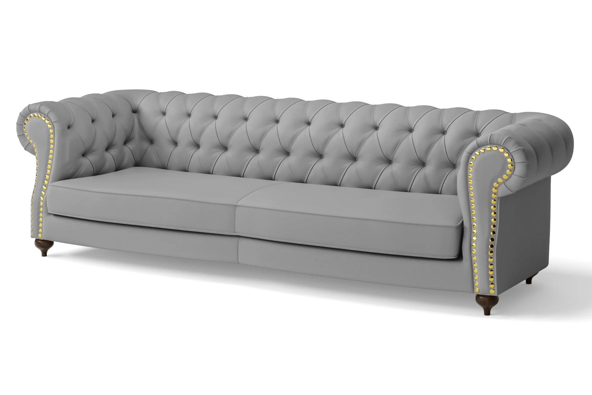 Bitonto 4 Seater Sofa Grey Leather