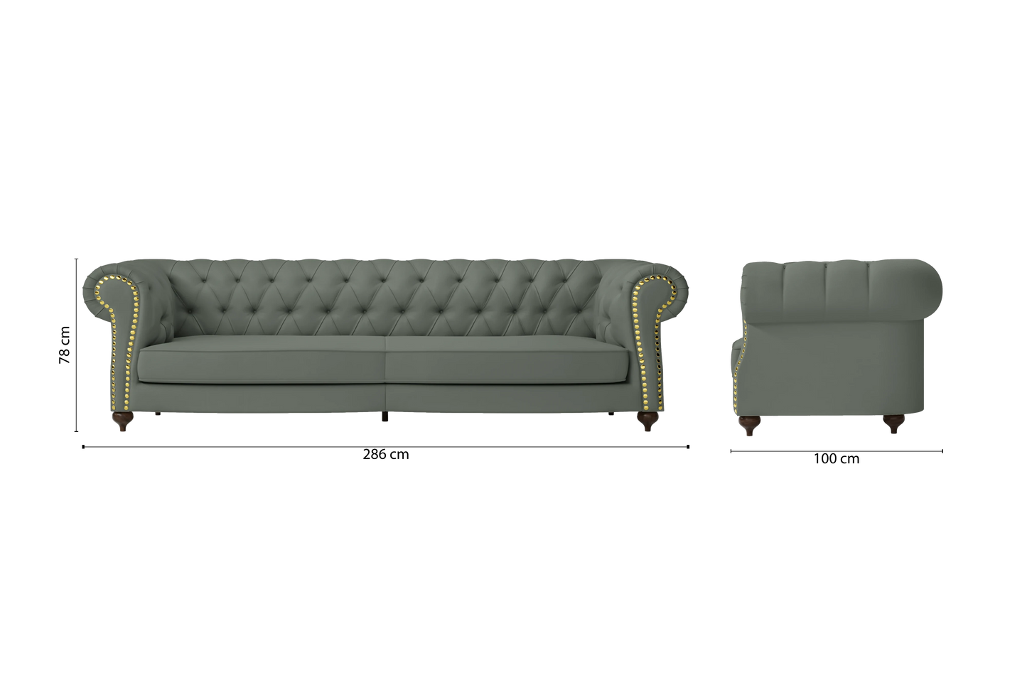 Bitonto 4 Seater Sofa Lush Leather