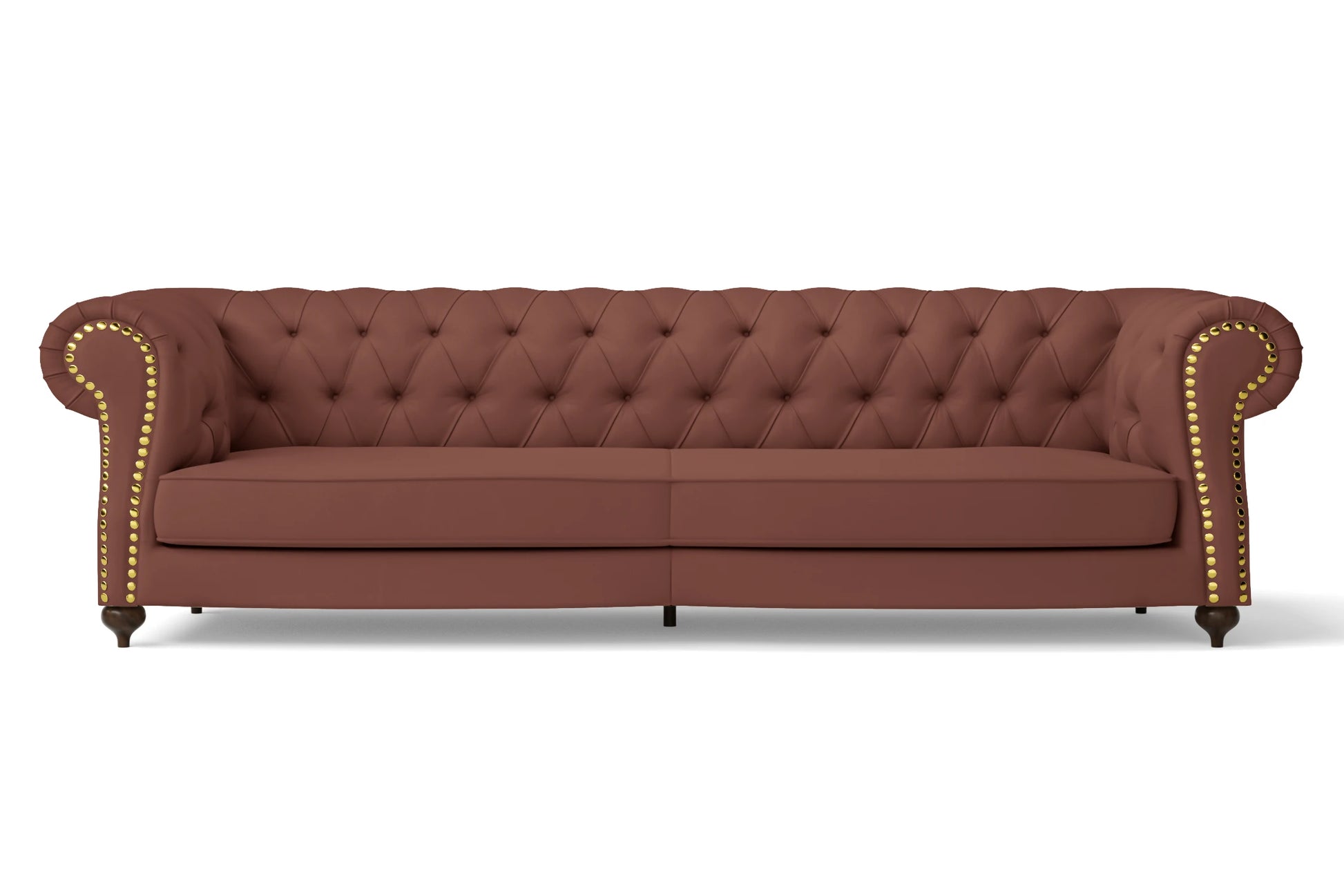 Bitonto 4 Seater Sofa Mauve Leather