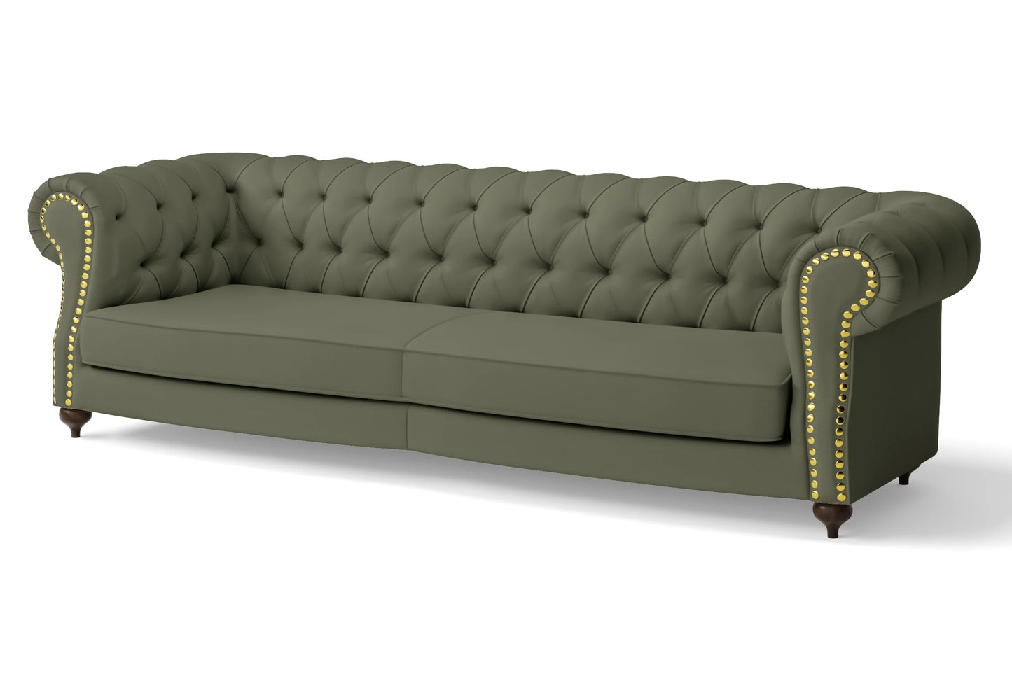 Bitonto 4 Seater Sofa Sage Leather