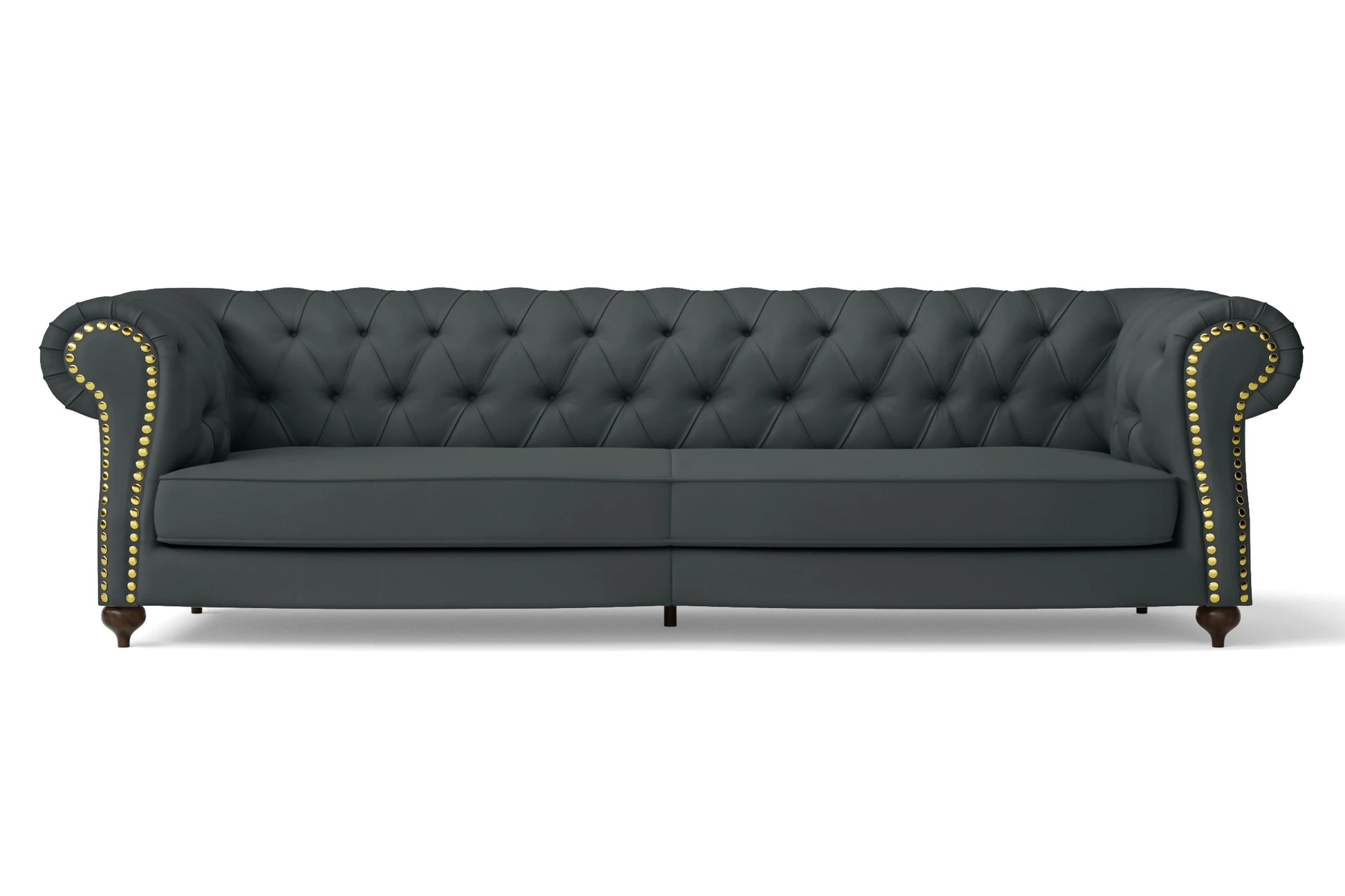 Bitonto 4 Seater Sofa Slate Leather