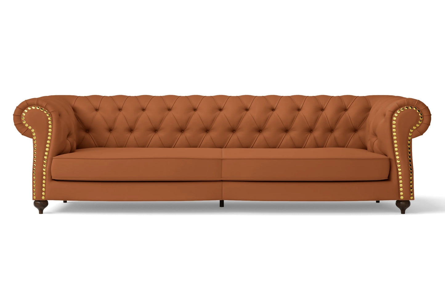 Bitonto 4 Seater Sofa Tan Brown Leather