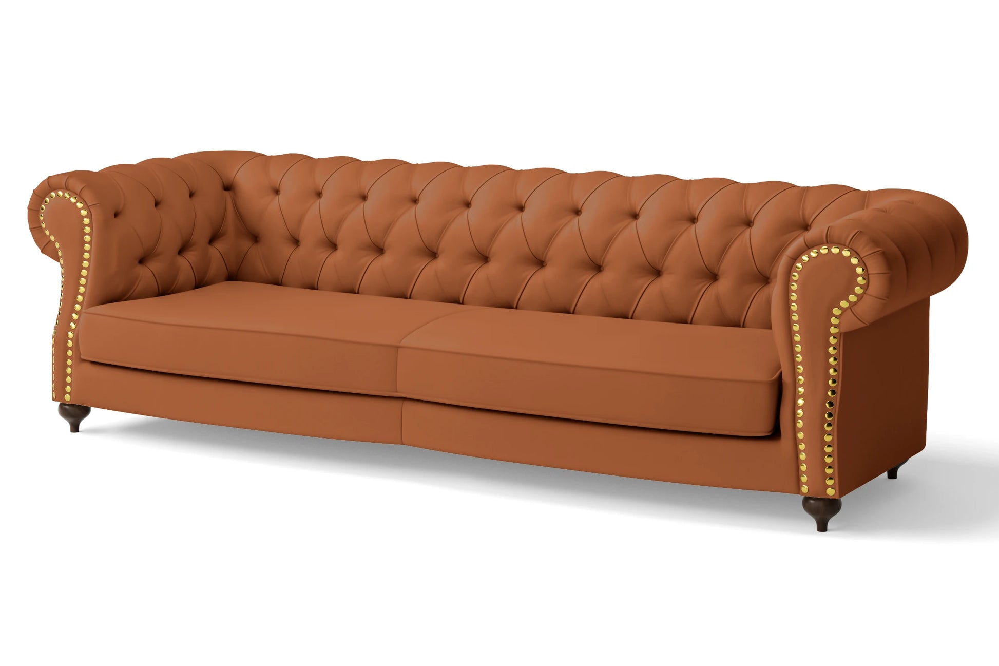 Bitonto 4 Seater Sofa Tan Brown Leather