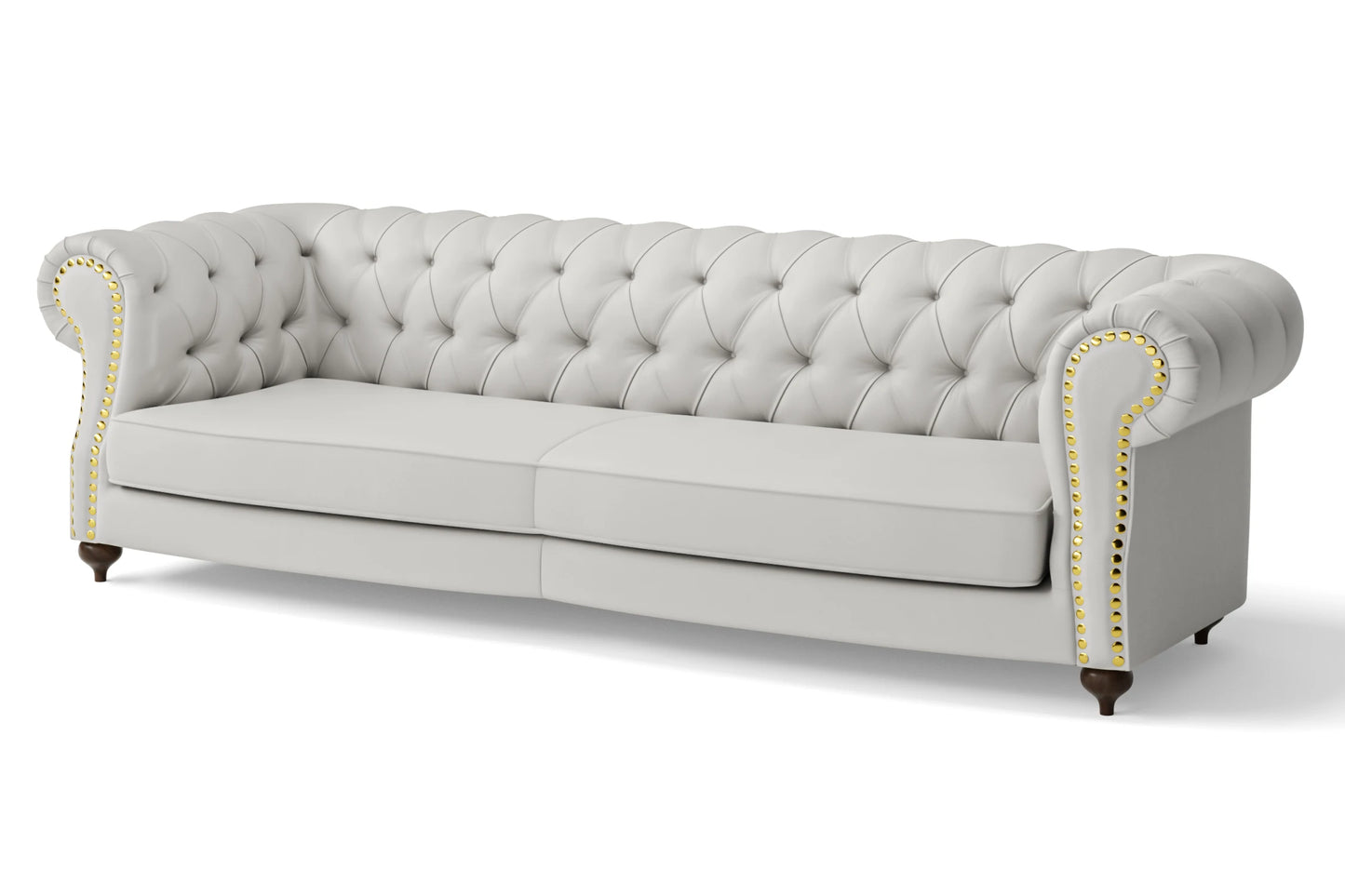 Bitonto 4 Seater Sofa White Leather