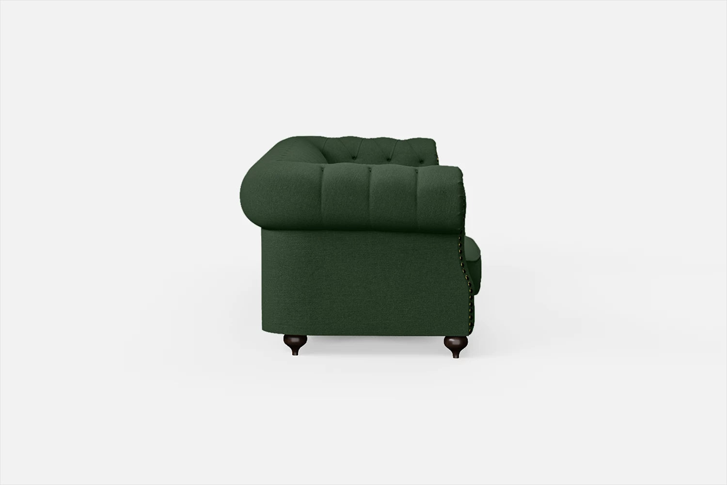 Bitonto 4 Seater Sofa Forest Green Linen Fabric