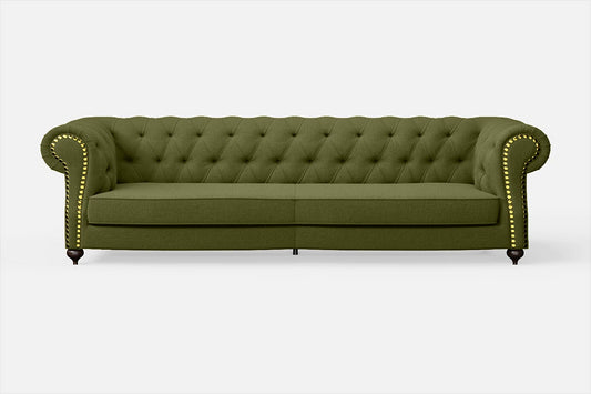 Bitonto 4 Seater Sofa Olive Linen Fabric