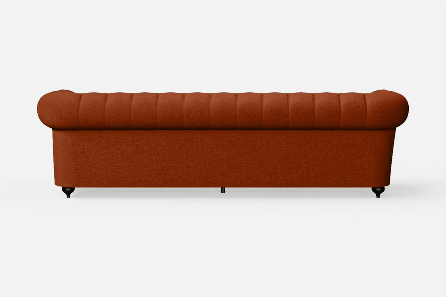 Bitonto 4 Seater Sofa Orange Linen Fabric