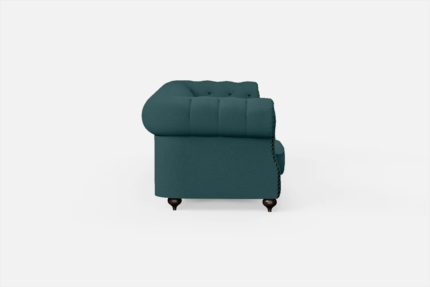 Bitonto 4 Seater Sofa Teal Linen Fabric