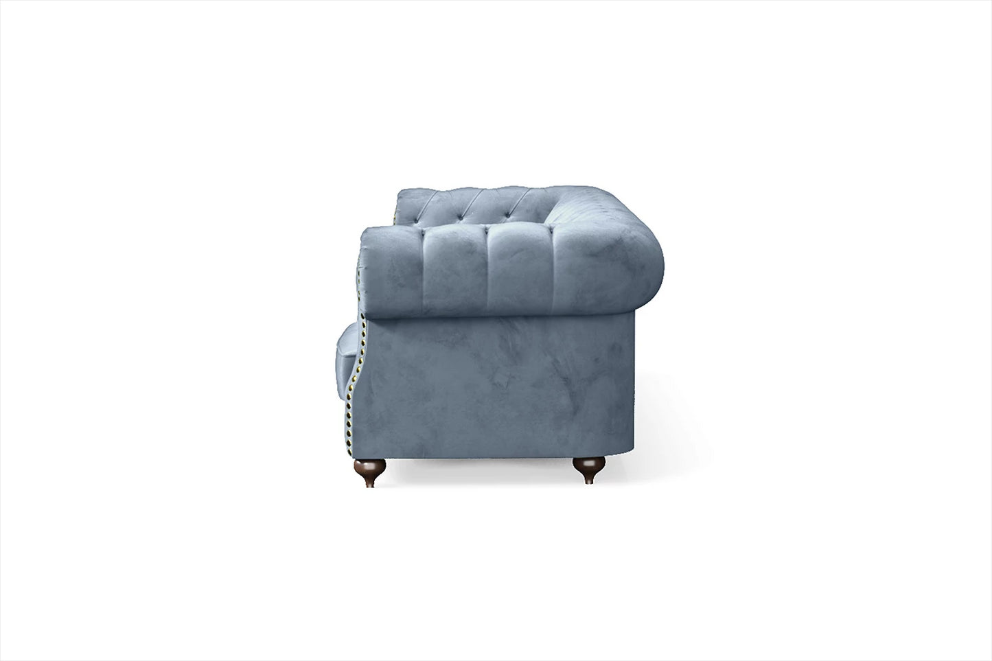 Bitonto 4 Seater Sofa Baby Blue Velvet