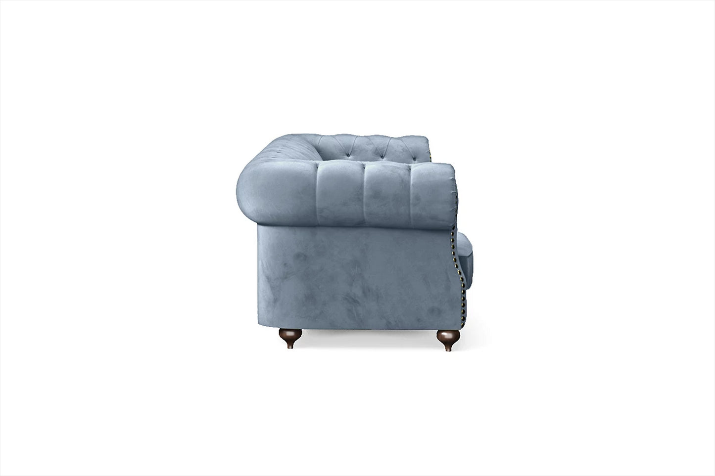 Bitonto 4 Seater Sofa Baby Blue Velvet