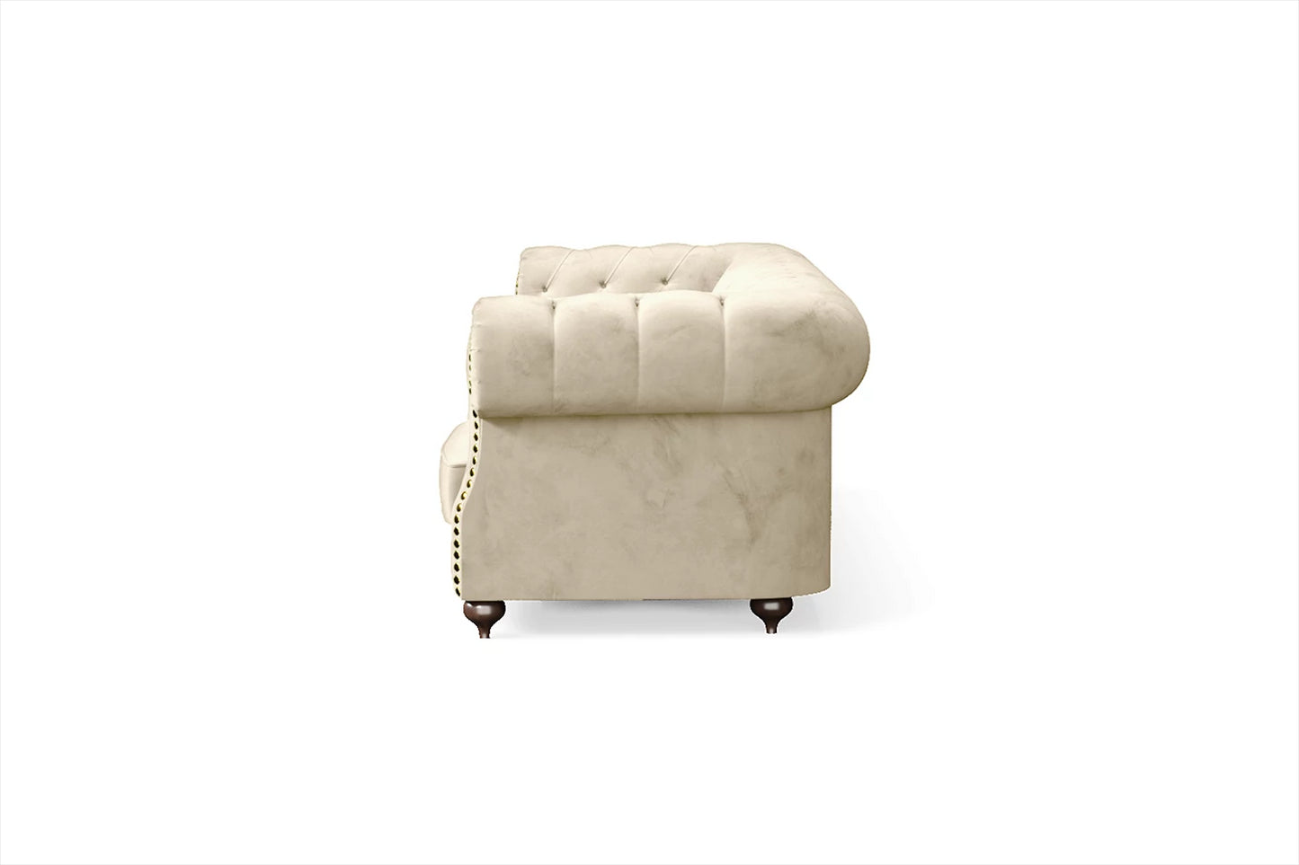 Bitonto 4 Seater Sofa Cream Velvet