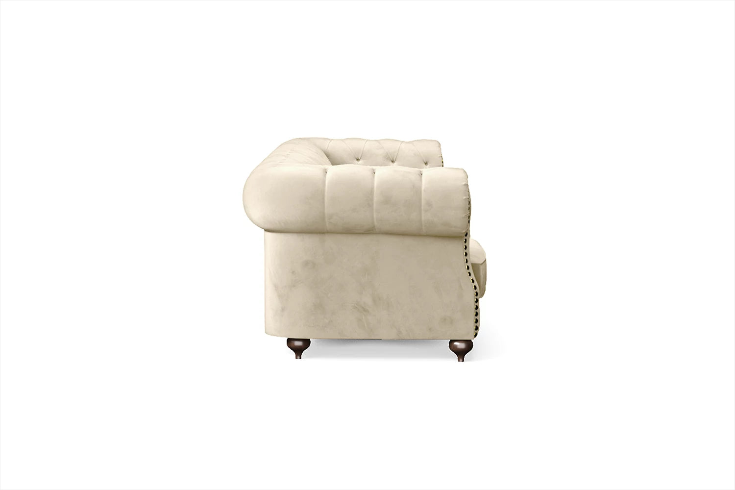 Bitonto 4 Seater Sofa Cream Velvet