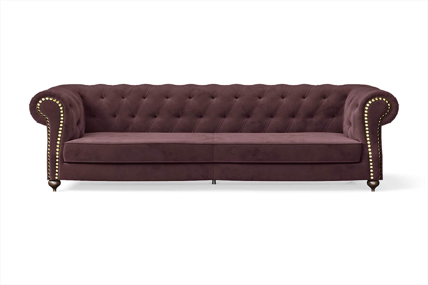 Bitonto 4 Seater Sofa Grape Velvet