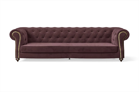 Bitonto 4 Seater Sofa Grape Velvet