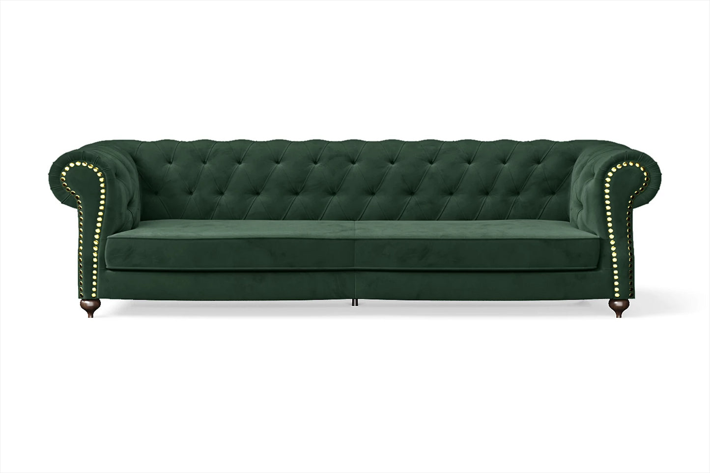 Bitonto 4 Seater Sofa Green Velvet