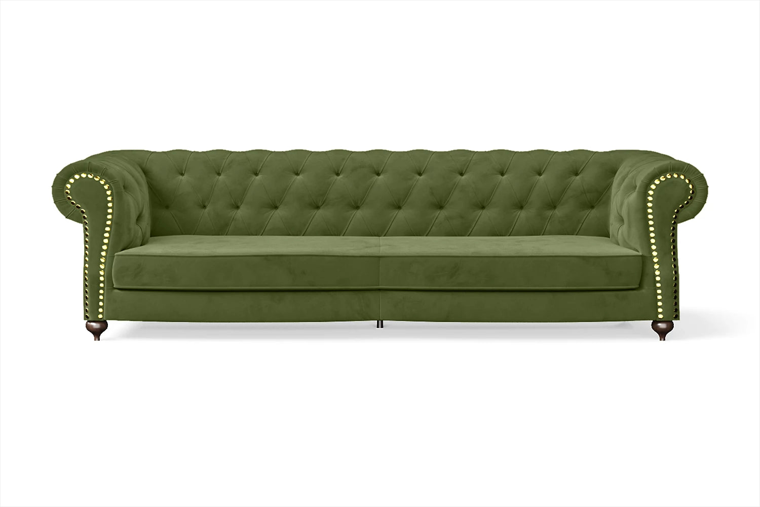 Bitonto 4 Seater Sofa Lime Velvet