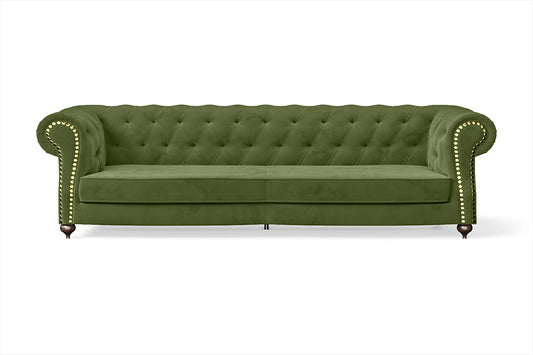 Bitonto 4 Seater Sofa Lime Velvet