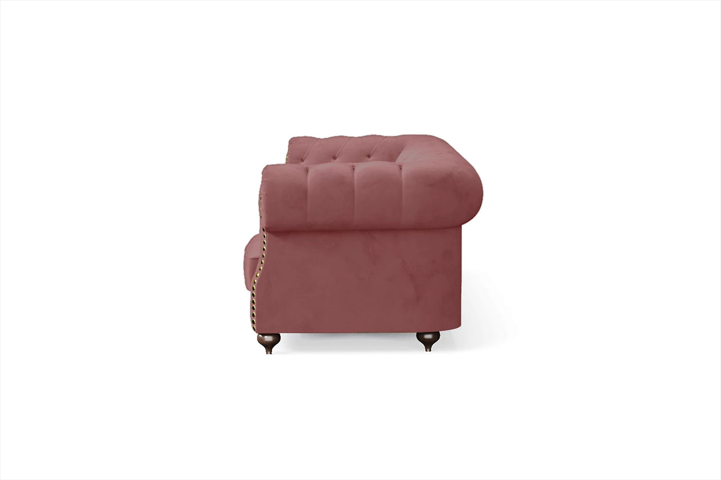 Bitonto 4 Seater Sofa Pink Velvet