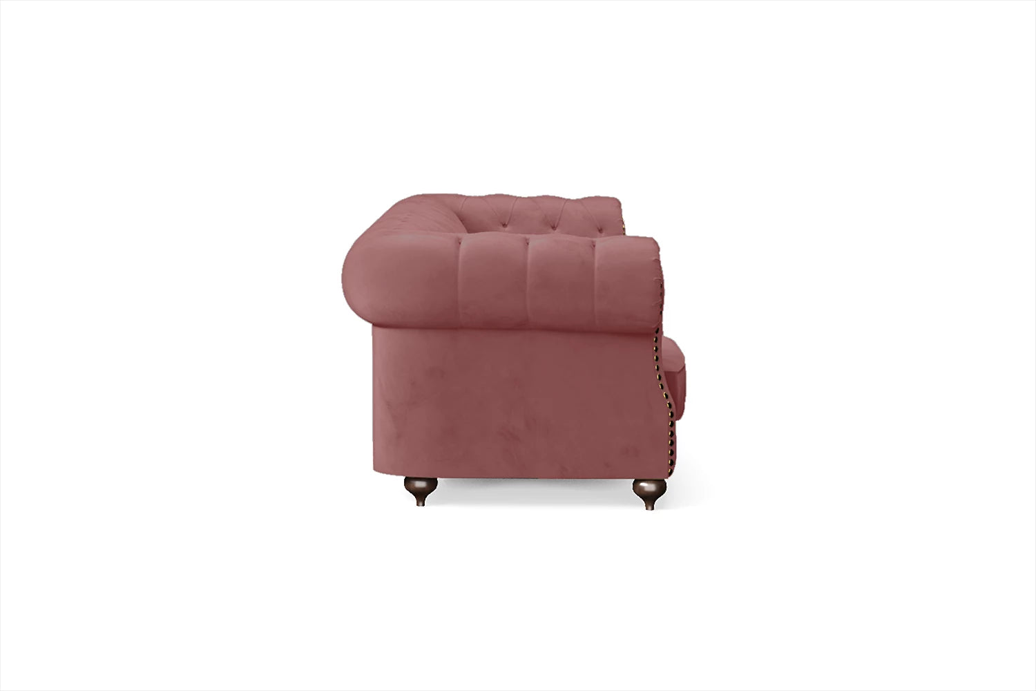 Bitonto 4 Seater Sofa Pink Velvet