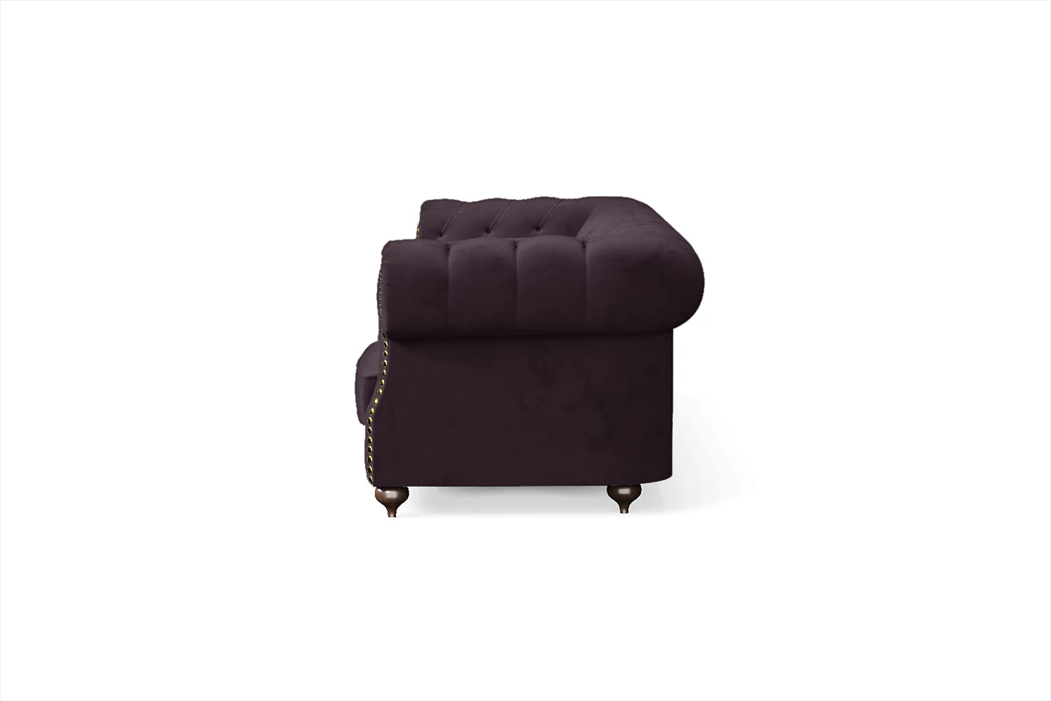 Bitonto 4 Seater Sofa Purple Velvet