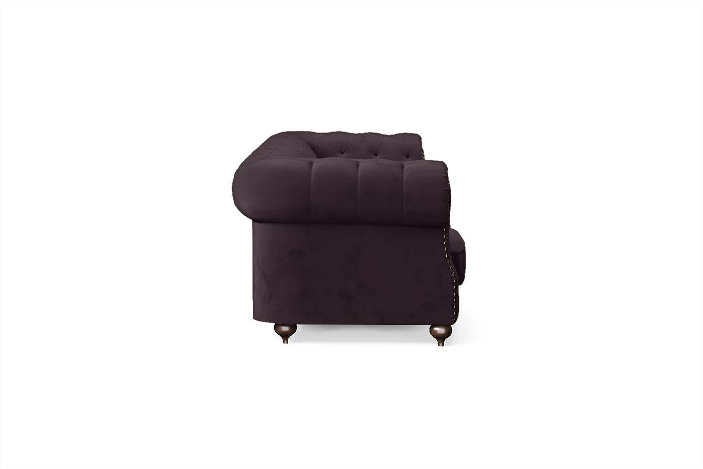 Bitonto 4 Seater Sofa Purple Velvet