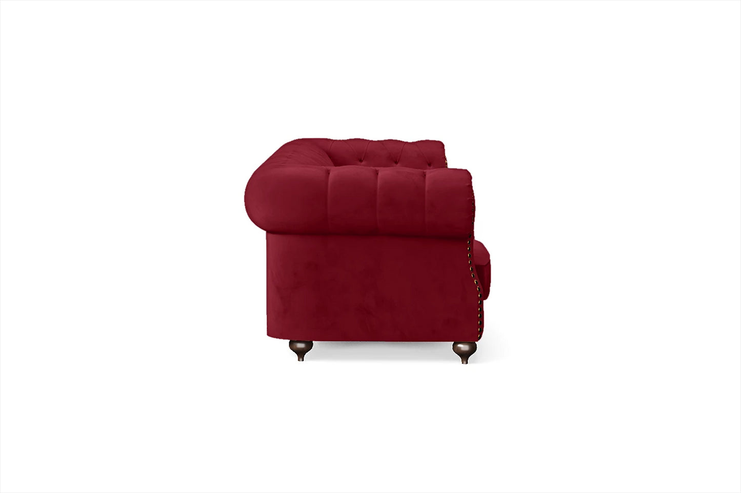 Bitonto 4 Seater Sofa Red Velvet