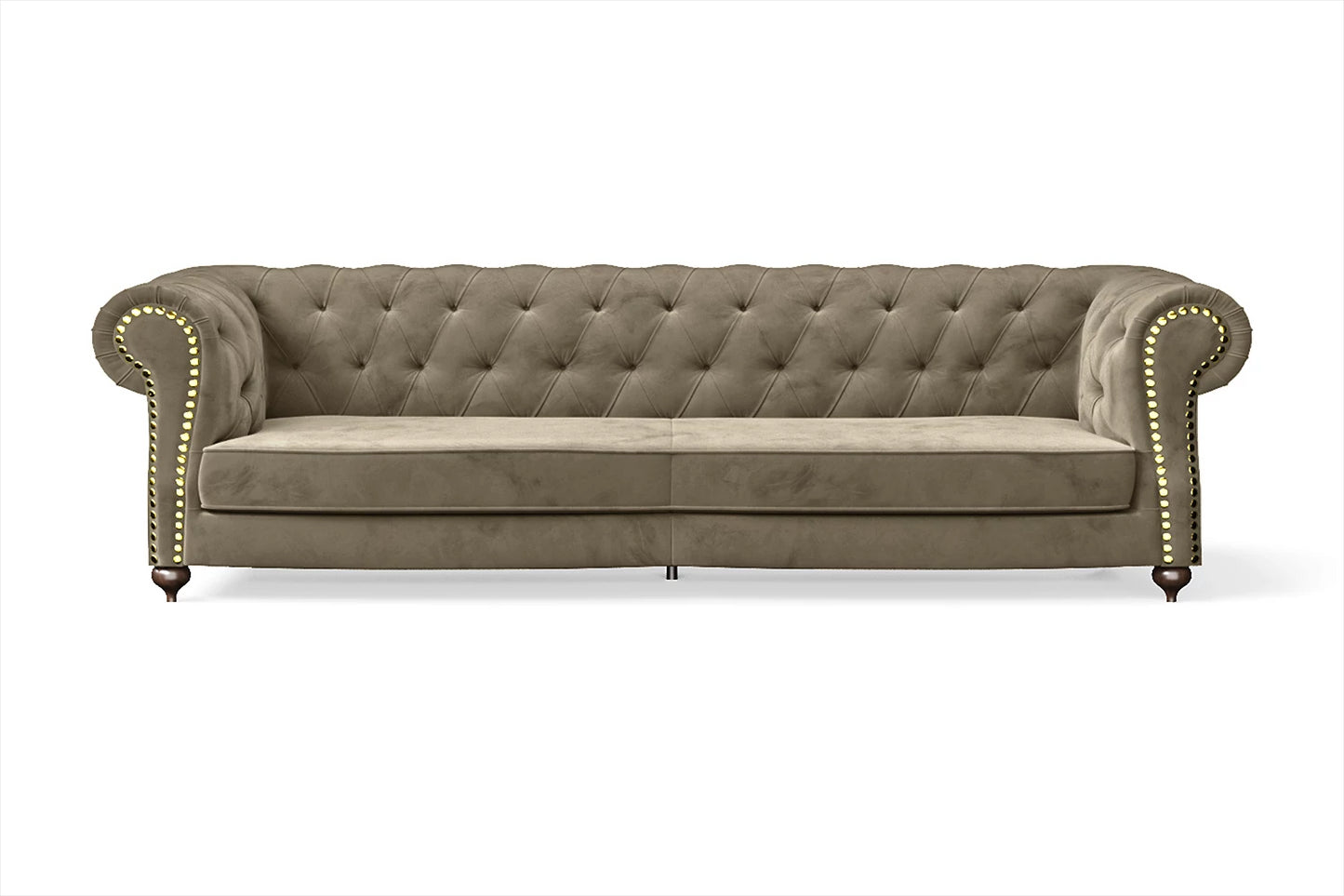 Bitonto 4 Seater Sofa Sand Velvet