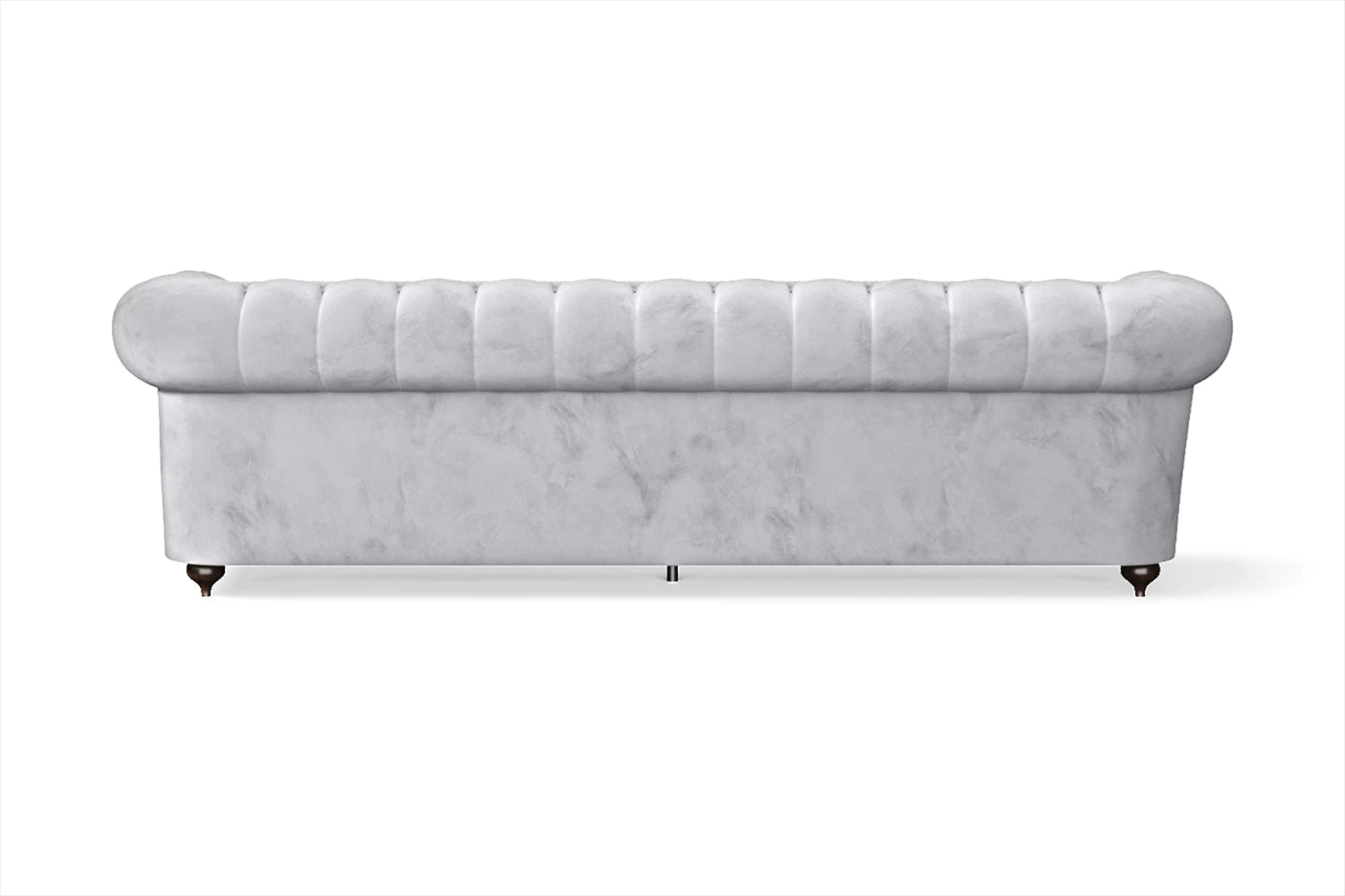 Bitonto 4 Seater Sofa Silver Velvet