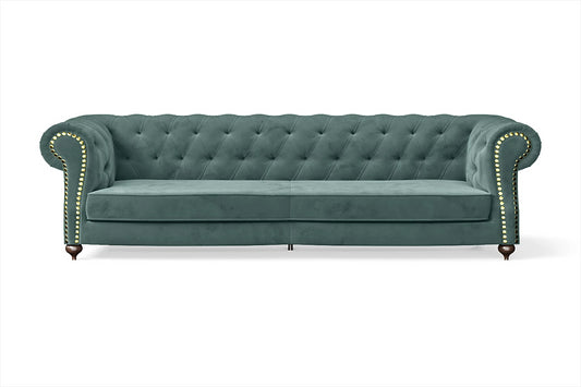 Bitonto 4 Seater Sofa Teal Velvet