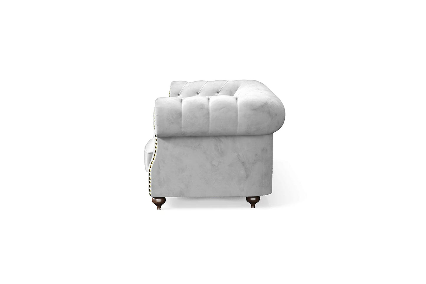 Bitonto 4 Seater Sofa White Velvet