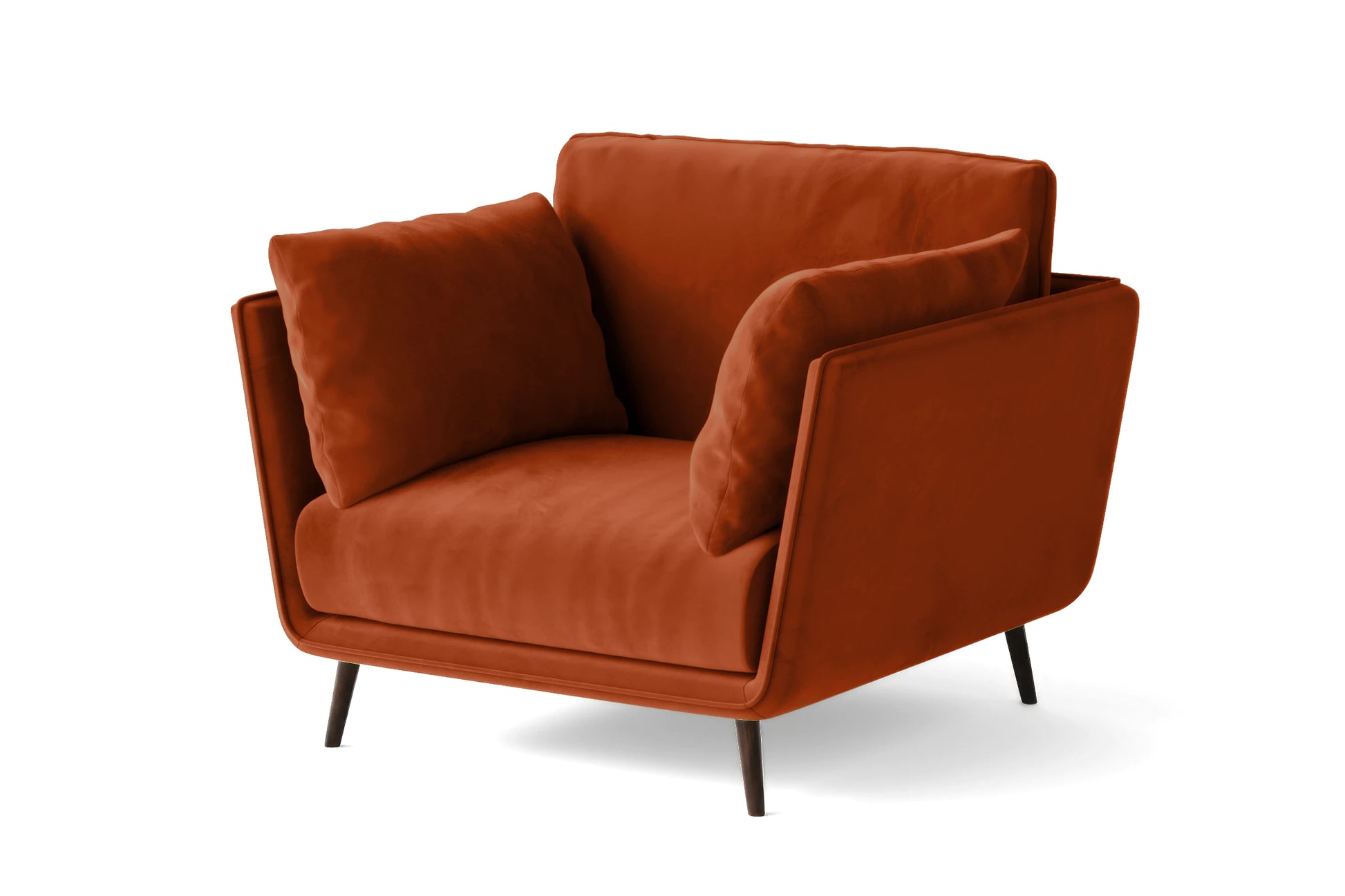 Bologna Armchair Orange Velvet