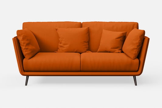 Bologna 2 Seater Sofa Orange Leather