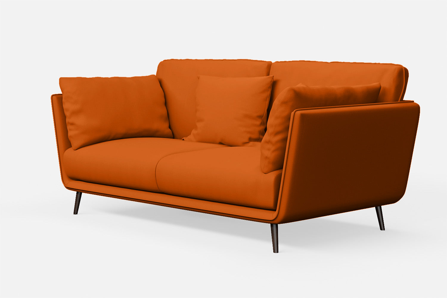 Bologna 2 Seater Sofa Orange Leather