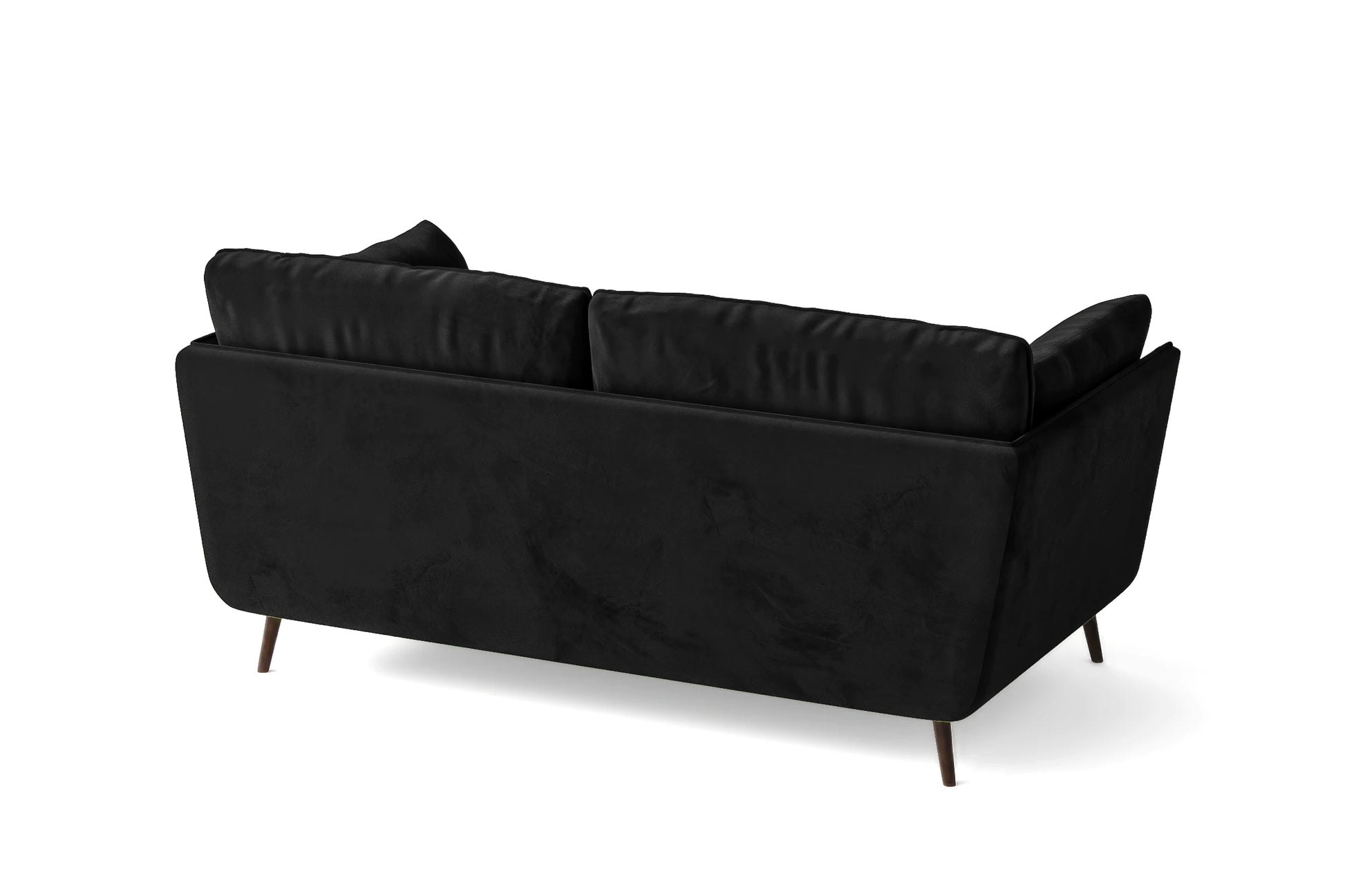 Bologna 2 Seater Sofa Black Velvet