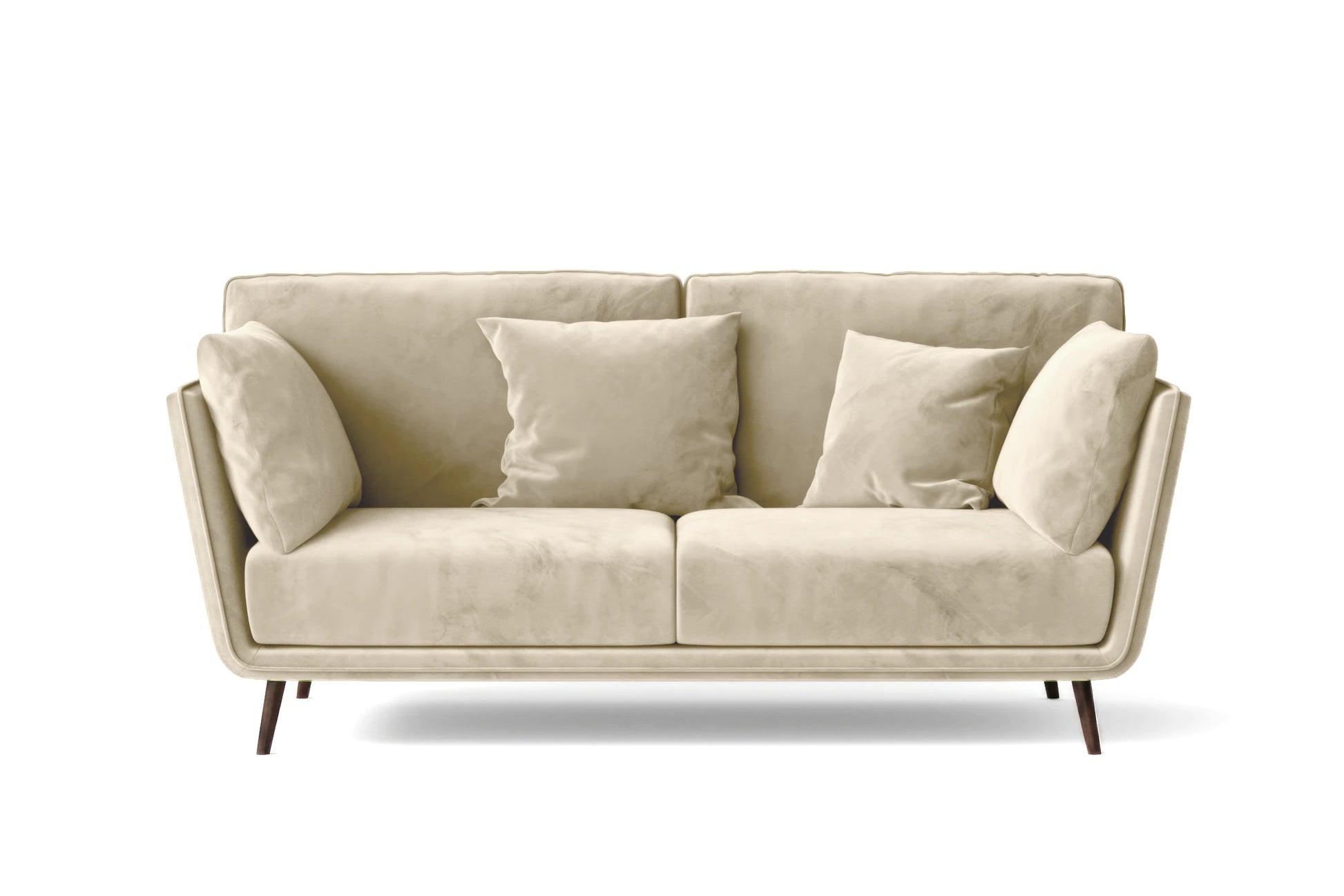 Bologna 2 Seater Sofa Cream Velvet