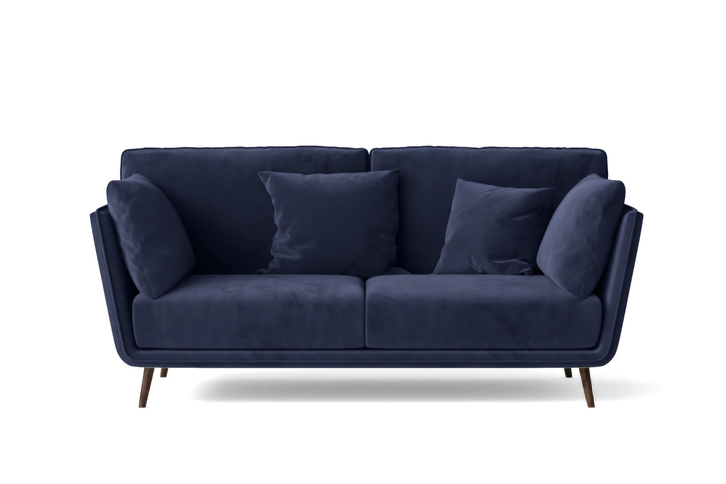 Bologna 2 Seater Sofa Dark Blue Velvet