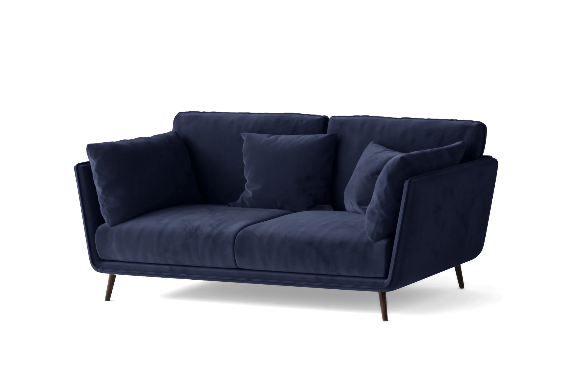 Bologna 2 Seater Sofa Dark Blue Velvet